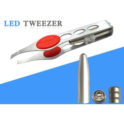 New Arrival LED Light Eyelash Eyebrow Hair Removal Tweezer Face Hair Remover Make Up Tools Stainless Steel Eyebrow Tweezers