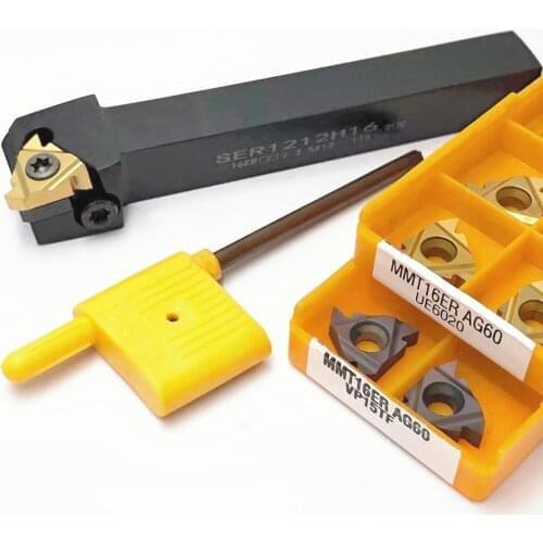 Milling cutter SER1212H16 external thread turning tool MMT 16ER carbide insert CNC tool holder SER 1212H16 parts lathe tool