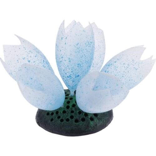 Silicone Coral Plant Decorations, Glowing Artificial Ornament for Fish Tank Aquarium - Various Colors Optional