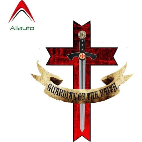 Aliauto Fashion Car Sticker Cross Templar JM Accessories PVC Decal Cover Scratches for Vw Golf 4 Hyundai I40 Chevrolet,15cm*13cm