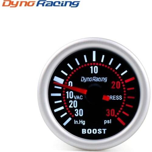 Dynoracing 2'' 52mm Universal Smoke Len Turbo Boost Gauge PSI Pointer Boost Gauge 12V LED Digital Gauge Meter Car gauge BX101309