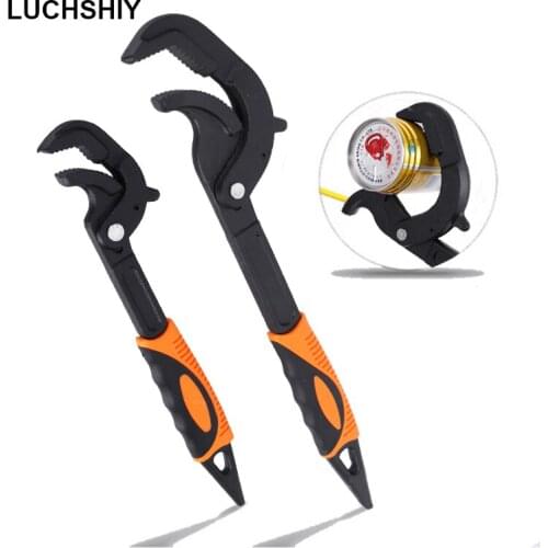 Universal Key Pipe Wrench Open End Spanner Set Snap N Grip Adjustable Torque Ratchet Wrenches For Plumber Car Repair Hand Tools