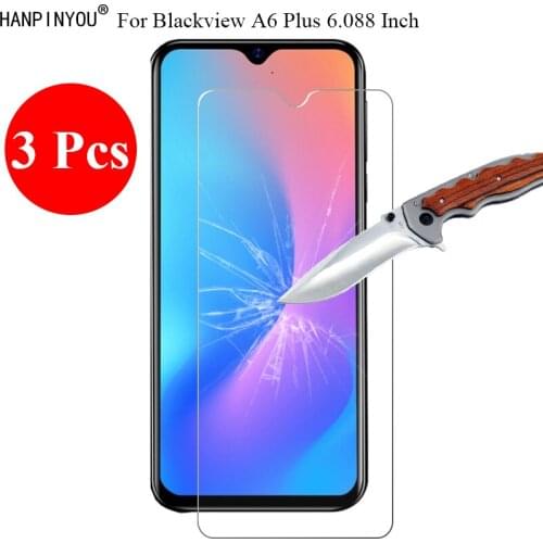 3 Pcs/Lot For Blackview A6 Plus A6plus 6.088" 9H 2.5D Tempered Glass Screen Protector Protective Film + Clean Tools