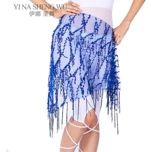 New Belly Dance Costumes Sequins Tassel Indian Belly Dance Hip Scarf for Women Dance Performance Waist Belt 11kinds of Colors