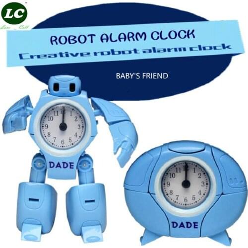 1PC Kids Alarm clock Robot Alarm clock Creative student Alarm Clock cute Children Cartoon Gift