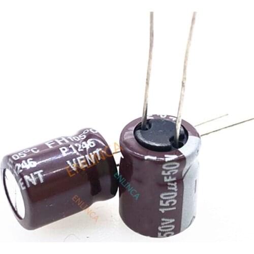 100PCS/LOT 50V 150UF 10*13 Aluminum Electrolytic Capacitor 150uf 50V 20