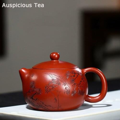 220mll Yixing Famous Purple Clay Teapots Handmade Dahongpao Xishi Tea Pot Beauty Kettle Chinese Zisha Teaware Tea Ceremony