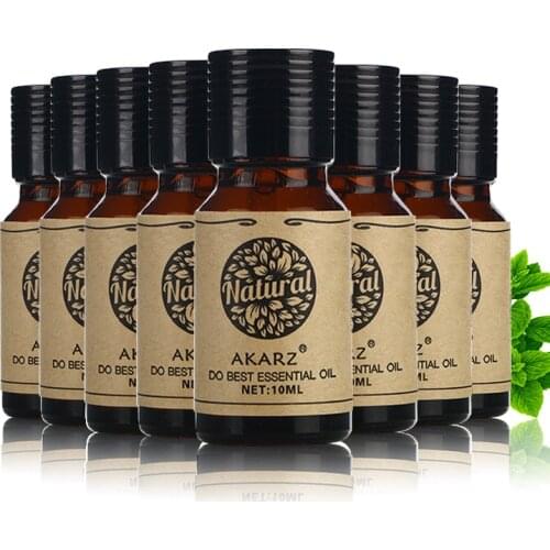 AKARZ value meals Orange Patchouli Verbena Musk Rose Sandalwood Tea tree Lemon essential Oils 10ml*8
