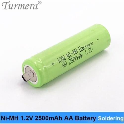 Ni-MH 1.2V 2.5Ah 2500mah AA Battery for Shave Razor Rechargeable AA Battery Suit for Toothbrush Replacement Turmera m14