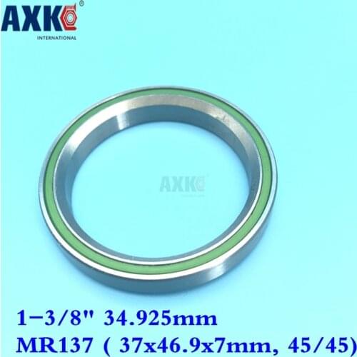 AXK Free shipping 1-3/8" 34.925mm bicycle headset bearing MR137 ( 37x46.9x7mm, 45/45) repair bearing ABEC-1