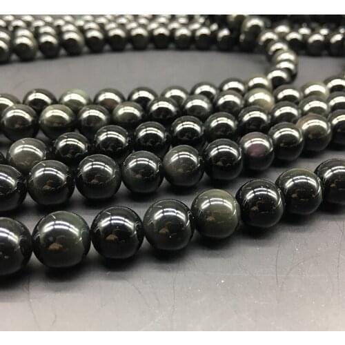 4 6 8 10mm Natural Stone Beads Round obsidian Black Beads Polish Onyx Carnelian Black Stone Beads for jewelry making