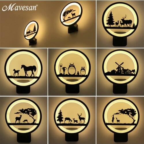 12W Black Acrylic Led Wall Light For Living Room Beside Room Luminarias LED Sconce Bathroom Wall Lamp led lustre Home Dero