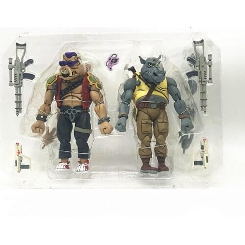 18cm Shredder Michelangelo Foot Solder Action Figure Shredder Donatello Krang Anime Bebop Rocksteady Turtle Figure Model Toys