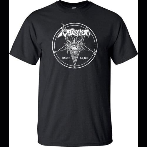 Goat Head Satan T Shirt Men Dragon Winter Is Hell Tshirt 2019 Summer Cotton Short Sleeve Black Loose T-Shirt Hip Hop Tops Tees