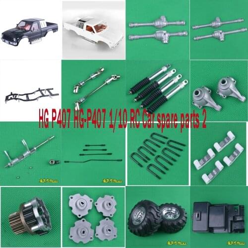 HG P407 HG-P407 1/10 RC Car spare parts car shell shock absorber drive shaft Pull rod axle shell Steering knuckle etc. set2