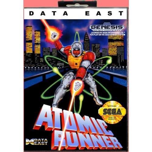 Atomic Runner 16 Bit MD Game Card Include Retail Box For Sega Genesis & Mega Drive