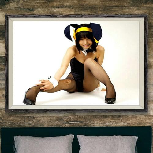 128 Suzumiya Haruhi Bunny Ayaka Matsunaga Japanese Cosplay Wall Silk Cloth Poster Art Decoration Gift