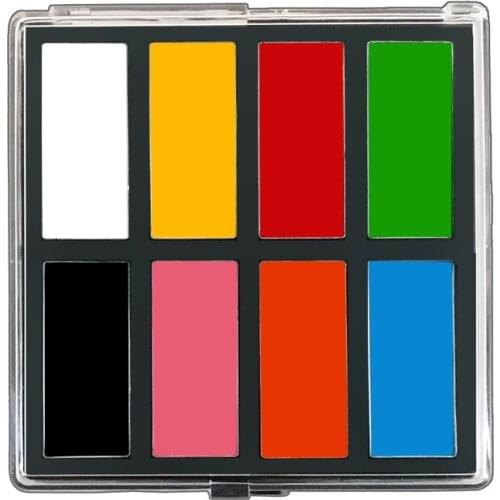 8 Matte Colors Body Paint Halloween Face Oil Painting Makeup Pigment Multicolor Temporary Body Art Tattoo Use No Water Bright