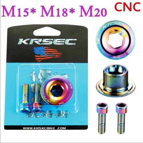 M15 / M18 / M20 Crank Cover Screw Cap MTB Crankset Crank Cover Aluminum BMX Road Bike Arm Bolt Mountain Bike Parts Accessories