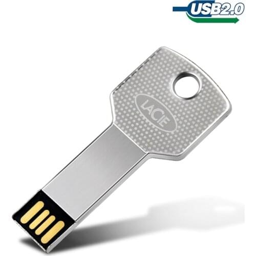 Key shape metal pendrive 4GB8GB 16GB 32GB High speed usb flash drive 64GB 128G Personalise Pen Drive USB Memory key Stick U disk