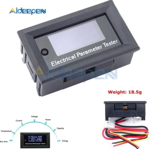 DC 100V 10A OLED Multifunction Tester Voltmeter Current Temperature Charger Ammeter Meter Battery Power Supply Capacity Detectio