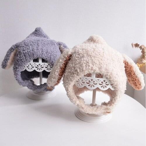 Soft Coral Fleece Hat Baby Boys Girls Hats Autumn Winter Thicken Plus Velvet Ear protect Warm Hat Kids Beanies for Children