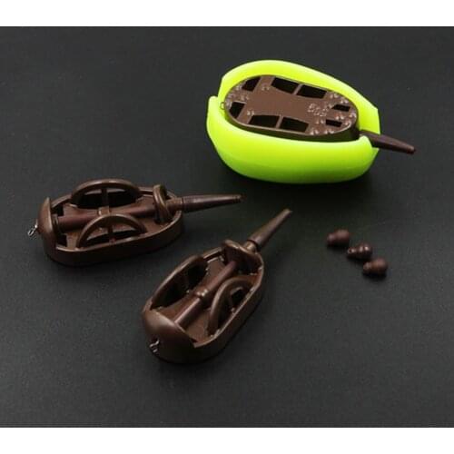 2+1 Inline Method Feeder Kit Mould Fishing Feeder Set For Carp Fishing Tackle Tool Feed Basket Pesca Iscas Fish Tackle Tools