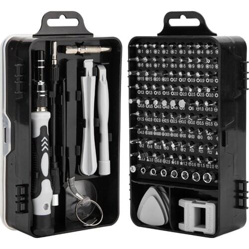 115 in 1 Screwdriver Set of Screw Driver Bit Set Multi-Function Precision Mobile Phone Repair Device Hand Tools Torx Hex
