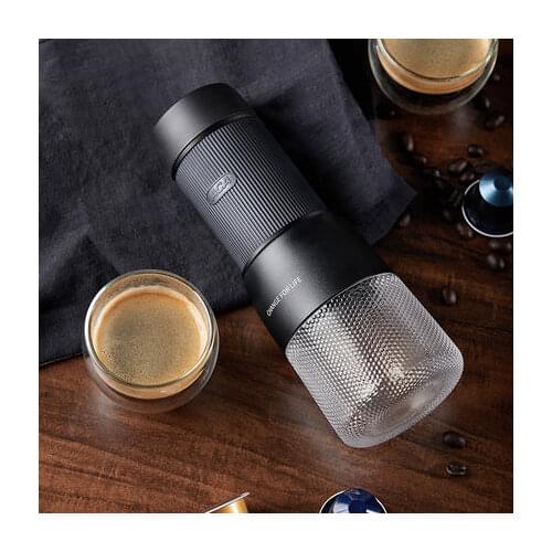 NEW aca capsule coffee machine home small hand-pressed dormitory mini Italian condensed milk foam freshly milled portable office