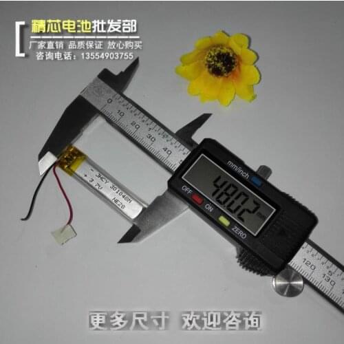 Genuine 3.7V lithium polymer battery 301048 recorder steelmate toy pen general electric core Rechargeable Li-ion Cell
