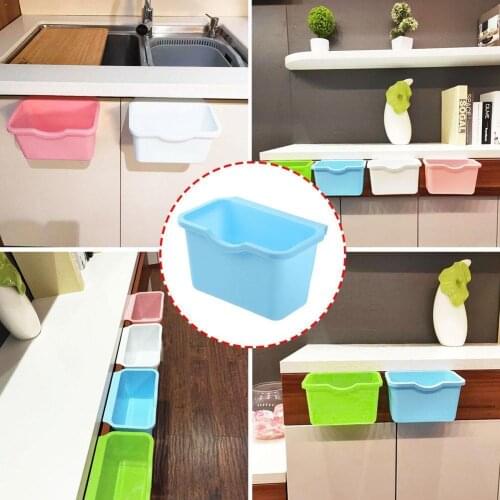 Kitchen Cabinet Door Hanging Trash Garbage Bin Can Rubbish Container Household Cleaning Tools Waste Bins Dropshipping