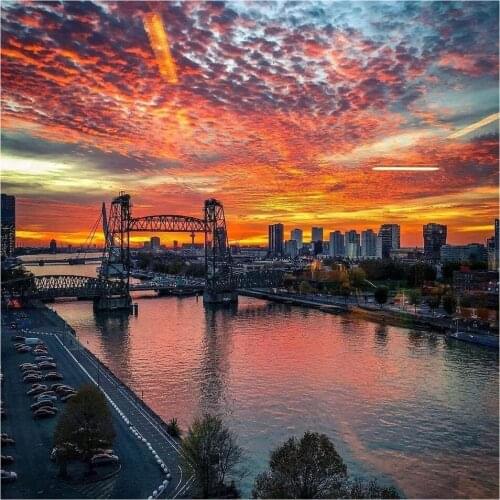 Full 5D DIY Square/Round Diamond Painting"City Night"3D Embroidery Cross Stitch Rhinestone Mosaic Home Decor Gift