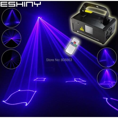 ESHINY Blue Laser 150 Stage Lines Scanner Beam DMX512 Remote Stage Effect Light DJ Disco Party Xmas Show Digital Display B113D2