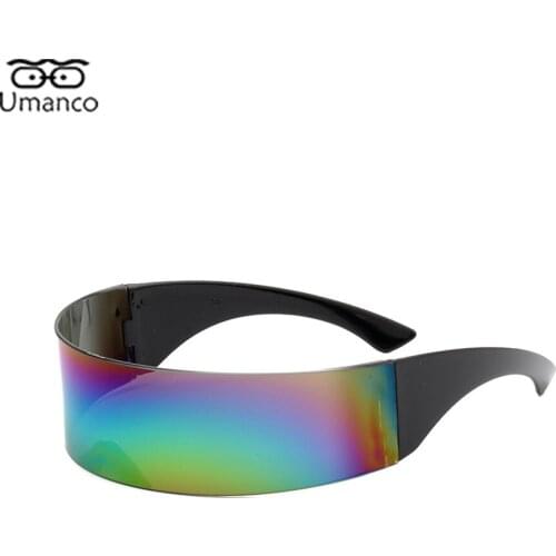 2021 New Party Mask Novelty Glasses Futuristic Sunglasses Men Women Festival Funny Sunglass Futuristic Wrap Around Monob Costume