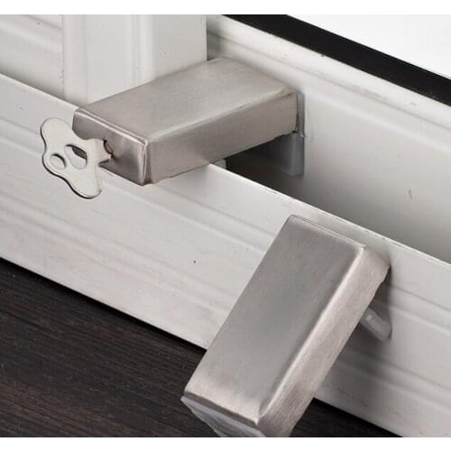 Window safe lock steel pan window lock child safety lock sliding door burglar -free installation