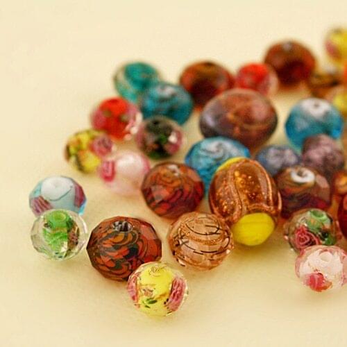 Mixed Different Shape Size Irregular Lampwork Glass Loose Beads for Jewelry Making DIY Necklaces Bracelets Craft Handmade