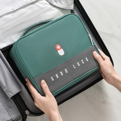 Thickened Layered Medicine Box Large-Capacity Home Portable Waterproof Fabric Medicine Cabinet Storage Box First Aid Kit 2021