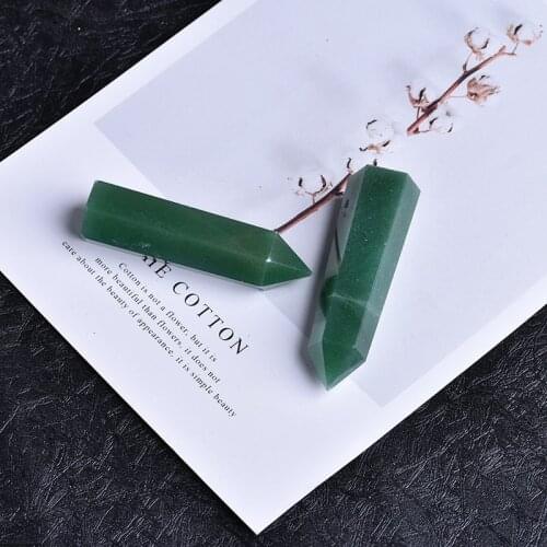 1PC Natural Dongling Stone Hexagonal Column Crystal Point Magic Repair Healing Wand Family Home Decoration Study Room Decoration