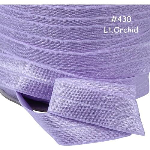 100yards/lot) Free shipping new lt. orchild colored 1 inch wide fold over elastic