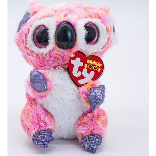 15cm Ty Stuffed Plush Animals Kacey the Pink Koala Toy Big Eye Soft Toys Girl Christmas Birthday Gift