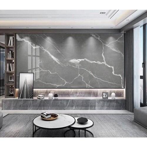 Customize any size 3d wallpaper gray marble white texture bedroom coffee shop TV background wall wallpaper papel de pared