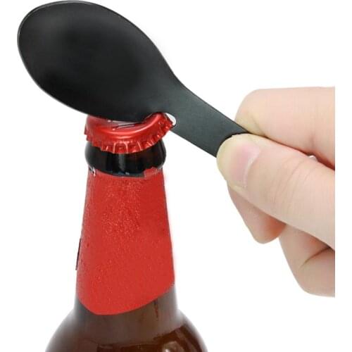 5 in 1 Camping Cookware Spork fork Multifunctional Stainless Steel Fork Bottle Can Opener Portable Travel Picnic Knife Fork