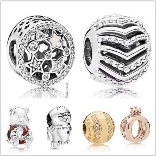 Authentic 925 Sterling Silver American Bald Eagle With USA flag Charm Beads Fit Pandora Bracelet & Necklace Jewelry