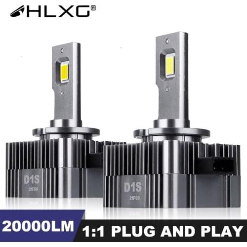 HLXG D3S D1S LED Lamp 20000LM D8S D1R D3R Car LED Headlight LED Auto Bulb 1:1 Xenon size Plug and Play 90W Conversion Kit White
