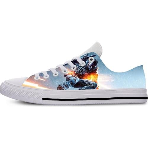Men Casual Shoes Battlefield Hot Fashion For Men/women High Quality Harajuku 3D Printing Battlefield Off White Shoes Man