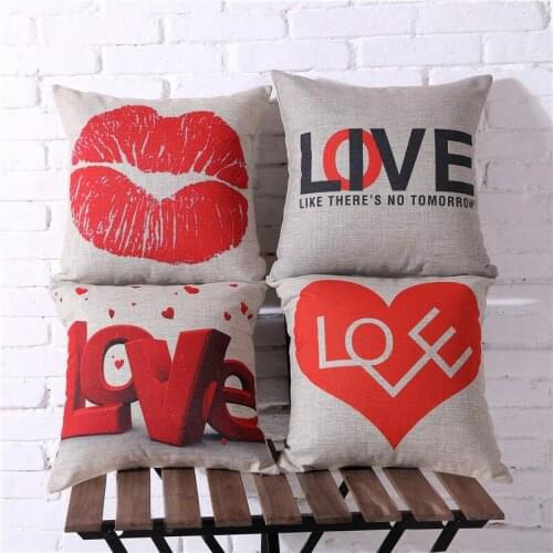 GYK105 Love Cushion Case (No Filling) 1PC Polyester Home Decor Bedroom Decorative Sofa Car Throw Pillows