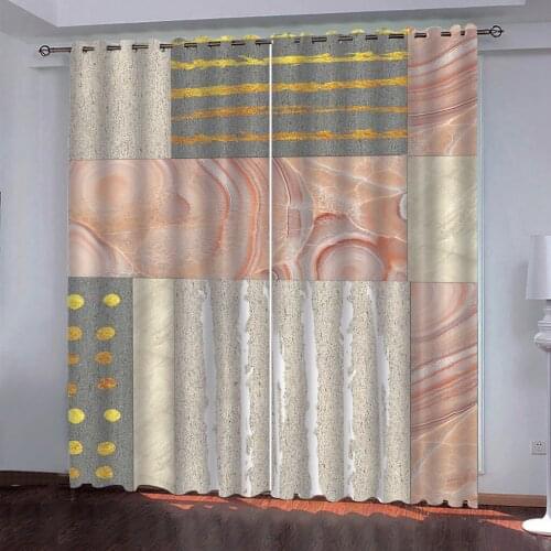 Cusom marble curtains Customized 3d curtains new window balcony thickened windshield blackout curtains