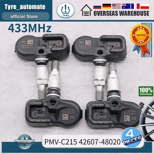 SET of 4 TPMS SENSOR PMV-C215 42607-48020 433MHz Tire Pressure Sensor FOR 2015-2020 Toyota RAV4 Cruiser 200 C-HR Lexus LX RX