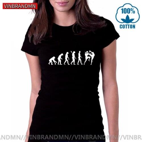 Muay Thai Evolution T-Shirt New Boxing Fighting Judo Short Sleeve Hipster T shirt Women Conor Khabib Streetwear Funny Tee Shirts