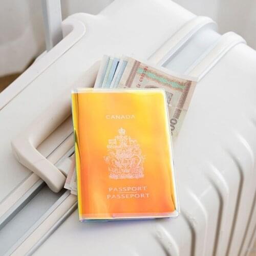 Holographic Passport Case Holder Multifunctional Travel ID Card Wallet Cover LX9F